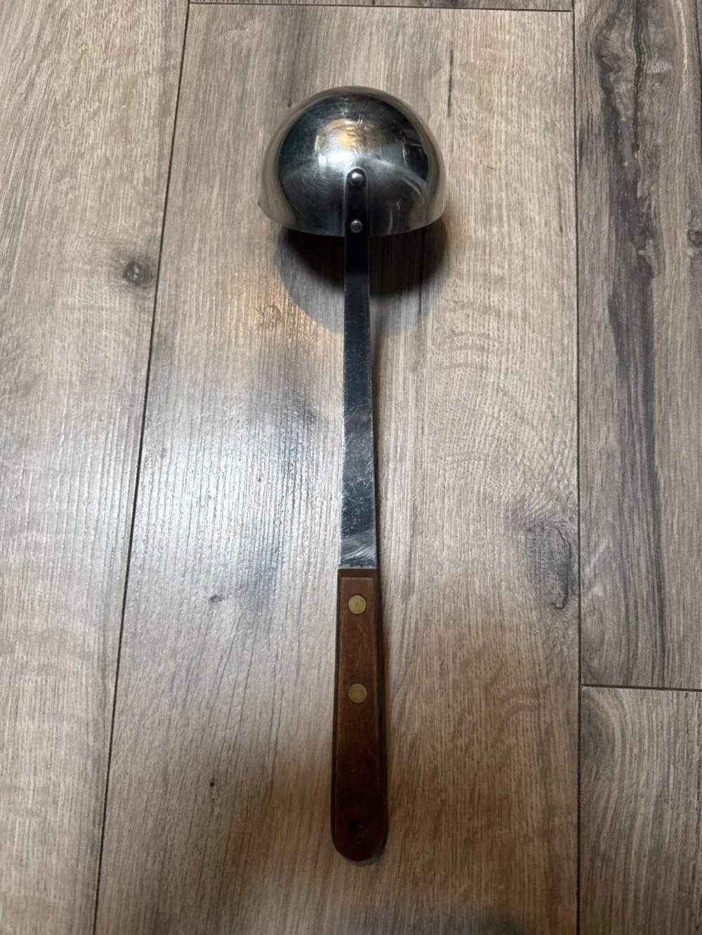 Leipzig & Lippe VTG Stainless Steel Ladle With Wooden Handle - 12 Inches Long